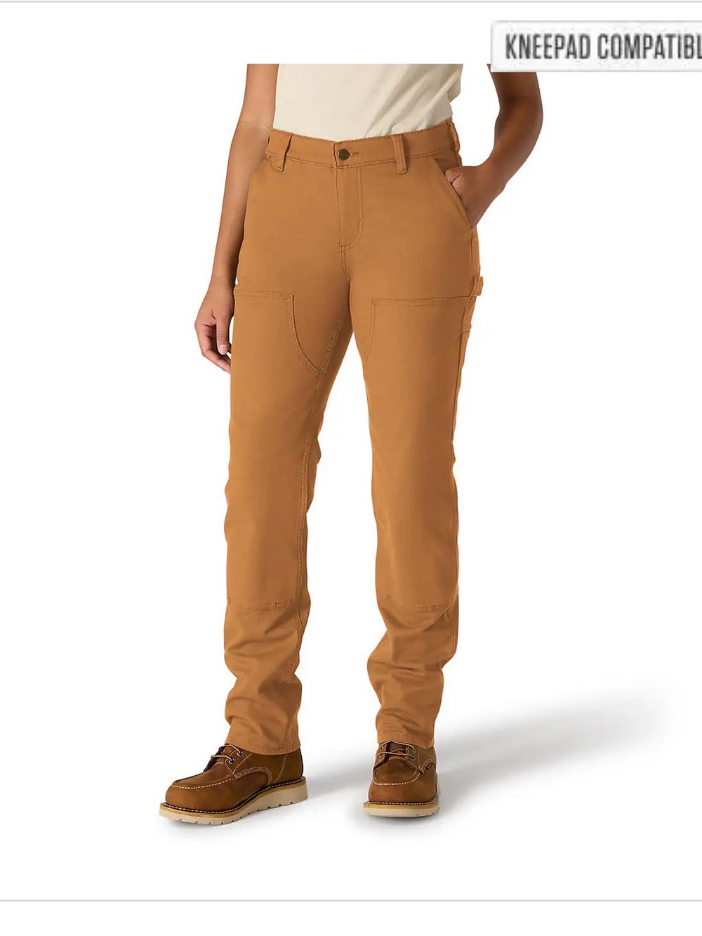 Carhartt Brown Women's Essential Ashland Double-Front Pant Sz 6 Tall